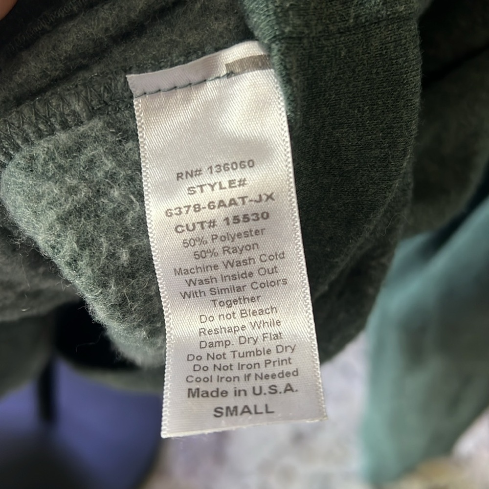 Reversible Green Hoodie with 'Monday Mood' & ‘Friday Feels’ Print - Picture 3 of 5